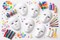 Full Face Craft Masks, White Plastic, Paint & Decorate, 9", 12 Pack